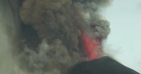 Eruption of Mount Etna Stock Footage 162342616