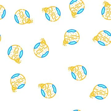 Eruption on other planets vector seamless pattern Stock Illustration