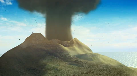 Eruption of a volcano Video stock 46464655
