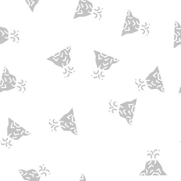 Eruption volcano glyph vector seamless pattern black Stock Illustration