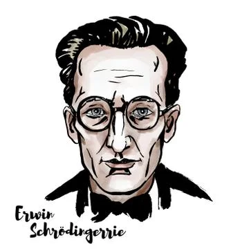 Erwin Schroedinger Stock Illustration
