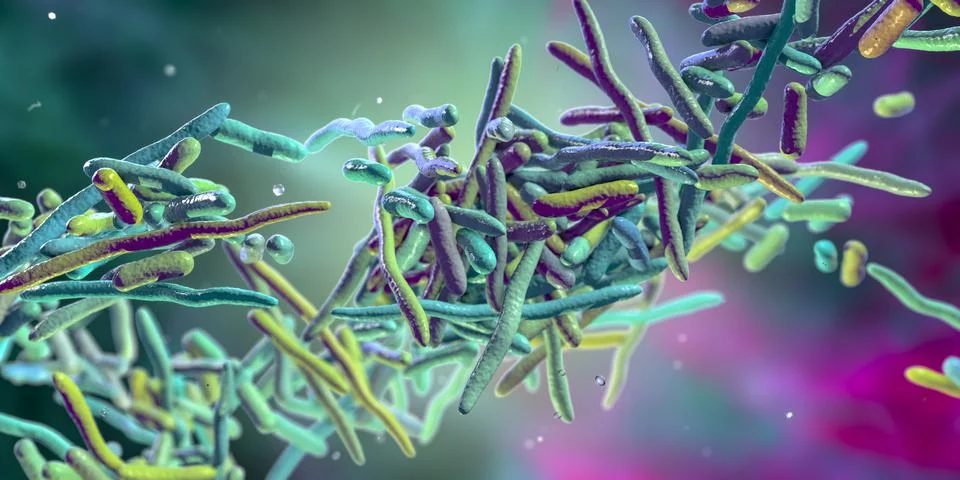 Erysipelothrix bacteria, 3D illustration Stock Illustration