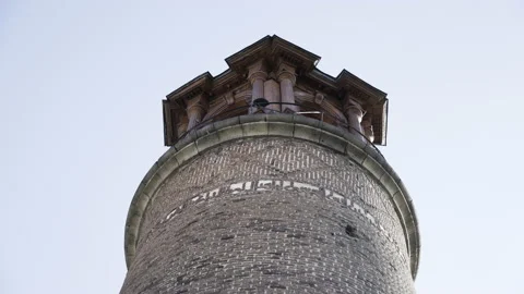 Erzurum clock tower zoom out Stock Footage 219637898