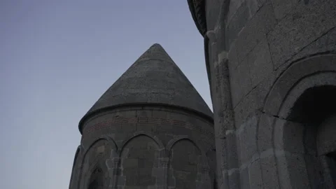 Erzurum Historical Monuments Three Vaults or Three Cupolas Stock Footage 218978026