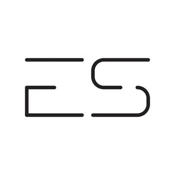 Es initial letter vector logo icon Stock Illustration