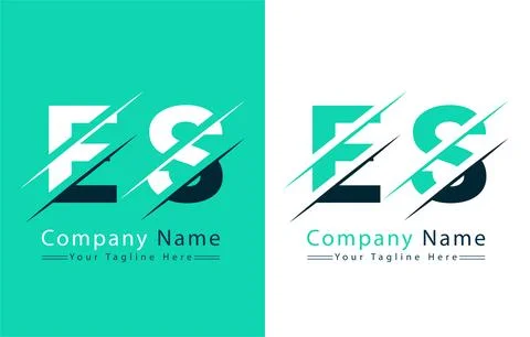 ES Letter Logo Vector Design Template Elements イラスト素材