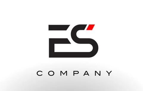 ES Logo.  Letter Design Vector. Illustrazione stock