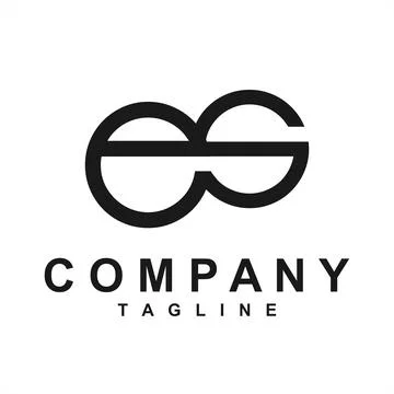 Es, se, esg initials simple geometric company logo Stock Illustration