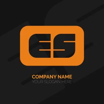 ES Vector logo design Stock Illustration