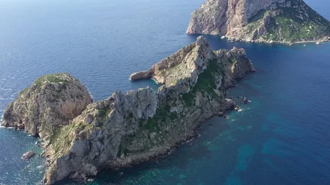 Es Vedra drone shot Stock Footage 119552067