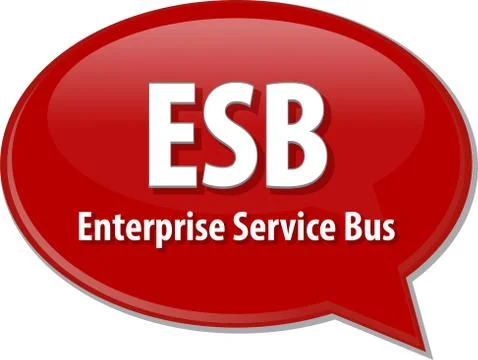ESB acronym definition speech bubble illustration Stock Illustration