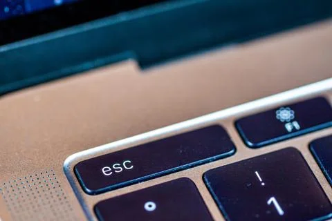 Esc button for generate escape character, stop sign on pc and laptop keyboard Stock Photos