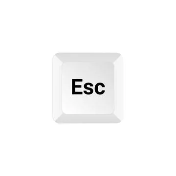 Esc button key vector icon. Escape keyboard logo computer cartoon illustration Stock Illustration