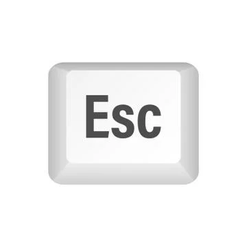 Esc computer keyboard buttons. Desktop interface. Web icon. Vector stock illu Illustrazione stock