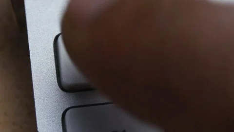 Esc or Escape Key on White Desktop Keyboard Pressed by Finger Hand Stock Footage 290470673