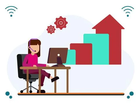 Escalate Concept Illustration Stock Illustration