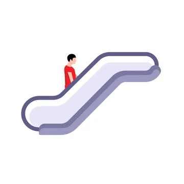 Escalate vector icon sign. Elevator mall symbol, escalator ladder icon Stock Illustration