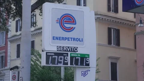 Escalating tensions in Middle East begin to affect fuel prices in Europe, ROME,  Stock Footage 330059316