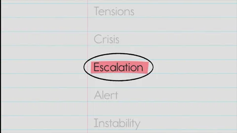 Escalation highlighted text with documentary style title animation Video stock 332336610