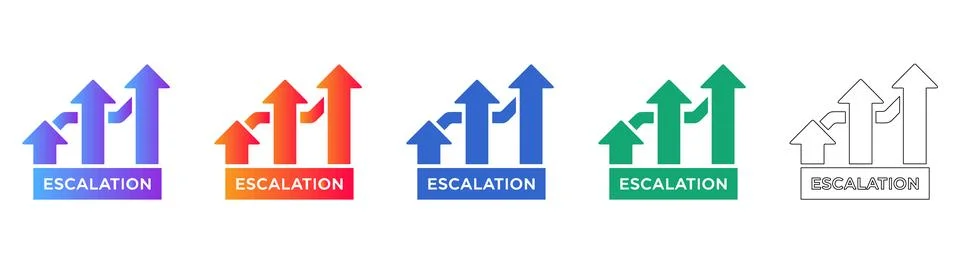 Escalation Path Growth Performance Graphic Stock Illustration