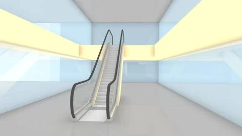 ESCALATOR 3D render animation 스톡 일러스트