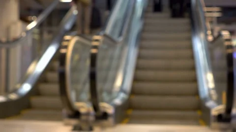 Escalator in airoport Stock Footage 76071998