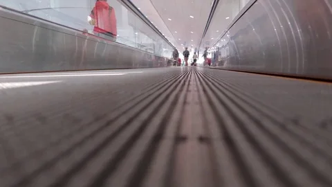 Escalator at the airport. Stock Footage 115545807