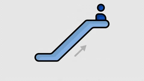 Escalator animated icon Video stock 297649151