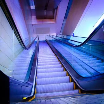 Escalator architecture Stock Photos