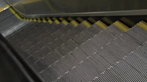Escalator Ascending - Diagonal Overview.m2t Stock Footage 8571366