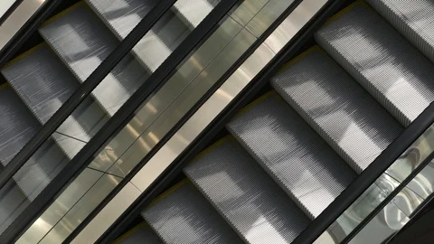 Escalator in the building. Stock Footage