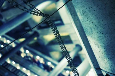 Escalator chain Stock Photos