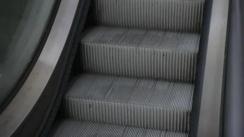 Escalator close-up moving up Stock Footage 168982572