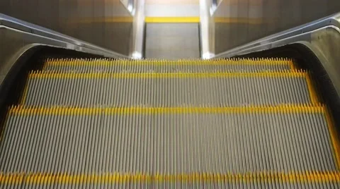 Escalator close-up shot Stock Footage 57716779