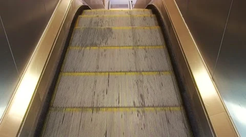 Escalator close-up shot Stock Footage 57716821
