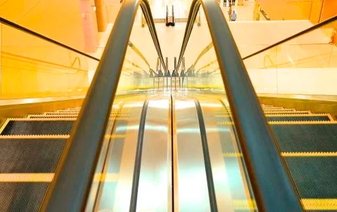 The escalator closeup Foto stock