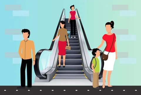Escalator Concept Illustration Illustrazione stock