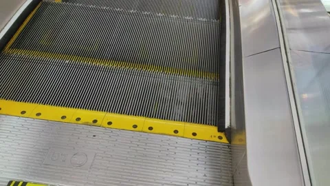 The escalator that is currently actively operating Stock Footage 276593714