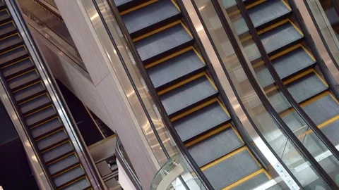 Escalator in a department store. Stock Footage 113852240