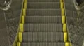 Escalator Descending - frontal with reflections.m2t HD Footage