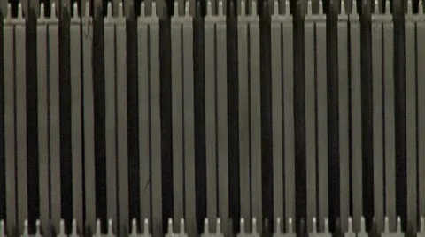 Escalator Descending - ultra close.m2t Stock Footage