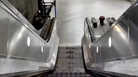 Escalator Down Stock Footage 238966418