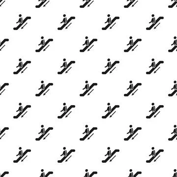 Escalator down icon repeating seamless pattern background イラスト素材