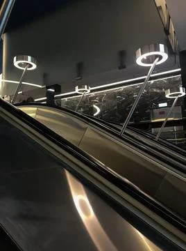 Escalator downstears Stock Photos