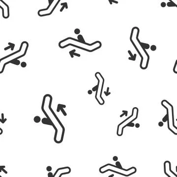 Escalator elevator icon seamless pattern background. Business concept vector  Illustrazione stock