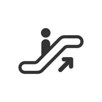 Escalator elevator icon. Vector illustration. Business concept escalator pict Stock Illustration