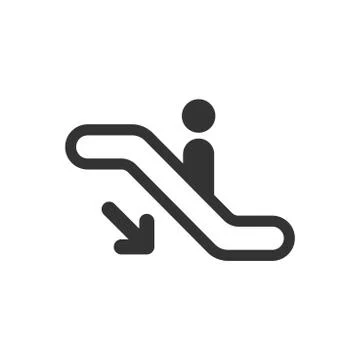 Escalator elevator icon. Vector illustration. Business concept escalator pict Stock Illustration