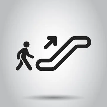 Escalator elevator icon. Vector illustration. Business concept escalator pict イラスト素材