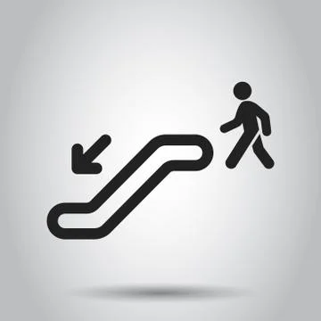 Escalator elevator icon. Vector illustration. Business concept escalator pict Stock Illustration