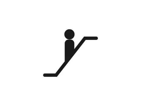 Escalator elevator icon. Vector illustration, flat design. 스톡 일러스트